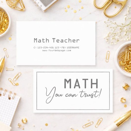 Carte De Visite Mathématiques à qui vous pouvez faire confiance pr
