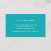 Carte De Visite Mathématiques de l'école Enseignant Mathématiques  (Dos)