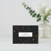 Carte De Visite Mathématiques Enseignant Tuteur Équations Mathémat (Debout devant)
