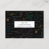 Carte De Visite Mathématiques Enseignant Tuteur Équations Mathémat (Devant)