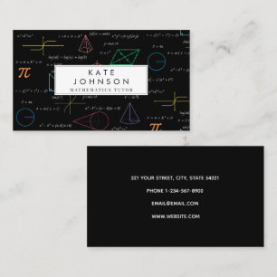 Carte De Visite Mathématiques Enseignant Tuteur Équations Mathémat