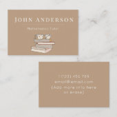 Carte De Visite Mathématiques modernes Tuteur Livres d'enseignant  (Devant / Derrière)