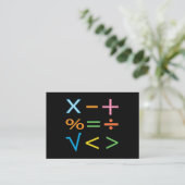 Carte De Visite Mathématiques Symbole mathématique Math (Debout devant)