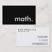 Carte De Visite maths (Devant / Derrière)
