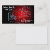 Carte De Visite Maths avancées élégantes de tuteur ou de (Devant / Derrière)