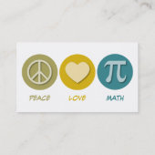 Carte De Visite Maths d'amour de paix (Dos)