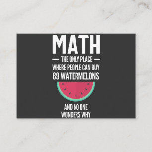 Carte De Visite Maths. Drôle Math Sarcasm Citation Cadeau