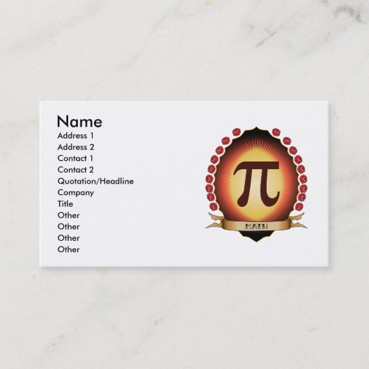 Carte De Visite Maths Mandorla (Devant)