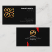 Carte De Visite Maths noires miroitant le professeur de tuteur de (Devant / Derrière)