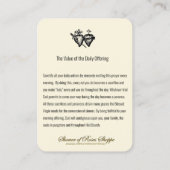 Carte De Visite Matin de prière catholique offrant Vierge Marie Jé (Dos)