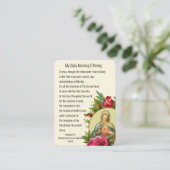 Carte De Visite Matin de prière catholique offrant Vierge Marie Jé (Debout devant)