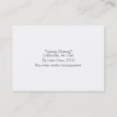 Carte De Visite "Matin de ressort " (Dos)