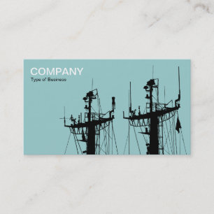 Carte De Visite Mats de navires - bleu clair vert