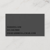 Carte De Visite Matt Black Professional traditionnel (Dos)