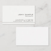 Carte De Visite Matte blanche moderne professionnelle simple (Devant / Derrière)