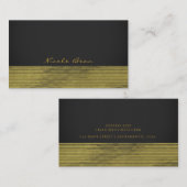 Carte De Visite Matte Gold Modern Glam Sequins Chic Elegant (Devant / Derrière)