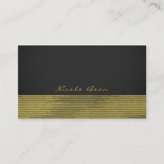 Carte De Visite Matte Gold Modern Glam Sequins Chic Elegant (Devant)