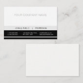 Carte De Visite Matte grise blanche noire professionnelle moderne (Devant / Derrière)