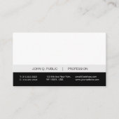 Carte De Visite Matte grise blanche noire professionnelle moderne (Devant)