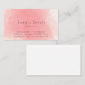 Carte De Visite Matte standard de plaine rose professionnelle (Devant / Derrière)