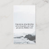 Carte De Visite Matthieu 11:28 Ocean Red Sunset code QR (Devant)