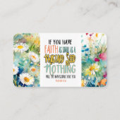 Carte De Visite Matthieu 17:20 La foi comme un Verset de la Bible  (Devant)