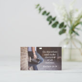 Carte De Visite Matthieu 28:19 Allez donc et faites des disciples (Debout devant)