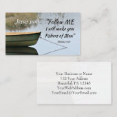 Carte De Visite Matthieu 4:19 Je vous ferai pêcheurs d'hommes, Bib (Devant / Derrière)