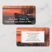 Carte De Visite Matthieu 4:19 Pêcheurs des hommes Bible chrétienne (Devant / Derrière)