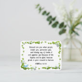 Carte De Visite Matthieu 5:11-12 Bénis êtes-vous Béatitudes Bible (Debout devant)