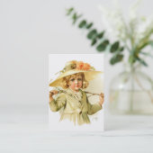 Carte De Visite Maud Humphrey : Fille d'hiver avec la branche (Debout devant)