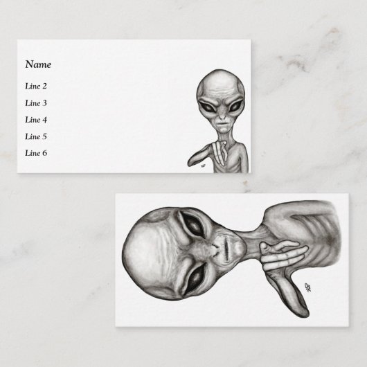 Carte De Visite Mauvais Alien, Tu es le prochain ! (Devant / Derrière)