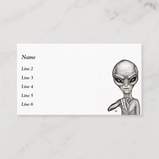 Carte De Visite Mauvais Alien, Tu es le prochain ! (Devant)