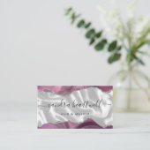 Carte De Visite Mauve Agate Silver Glam Stylist Appointment (Debout devant)