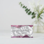 Carte De Visite Mauve Agate Silver Glitter Luxury Stylist (Debout devant)