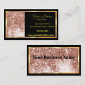 Carte de visite Mauve Black Gold Sparkle (Devant / Derrière)