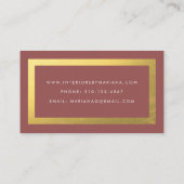 Carte De Visite Mauve Faux Gold (Dos)