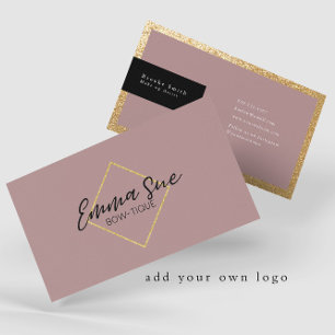 Carte De Visite Mauve Gold Elegant Luxe Ajouter Votre Logo