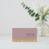 Carte De Visite Mauve Hello Gorgeous Elegant Luxe Ajouter Votre Lo (Debout devant)