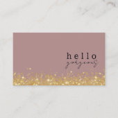 Carte De Visite Mauve Hello Gorgeous Elegant Luxe Ajouter Votre Lo (Devant)