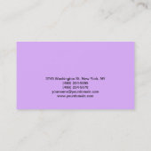 Carte De Visite Mauve Mallow Pink Maquillage Artiste Calligraphie (Dos)