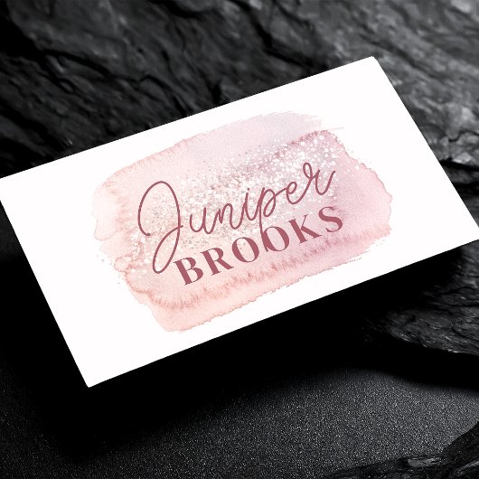 Carte De Visite Mauve Parties scintillant rose Médias sociaux Code