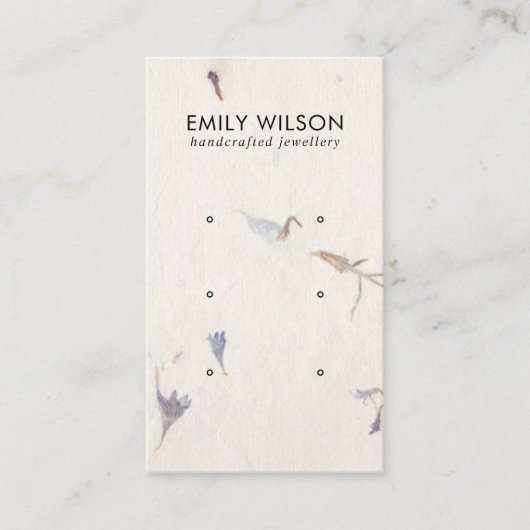 CARTE DE VISITE MAUVE PETAL FABRIQUÉ PAPIER 3 ÉTUDIANT ÉCRAN (Devant)