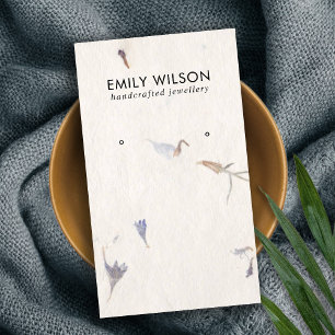 CARTE DE VISITE MAUVE PETAL MADE PAPIER STUD EARRÊT AFFICHER