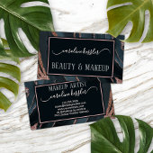 Carte De Visite Mauve Rose rose or étincelles Marble Art Motif