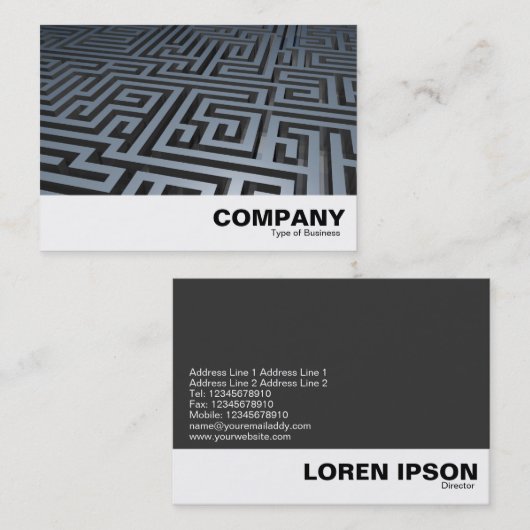 Carte De Visite Maze métallique (Devant / Derrière)