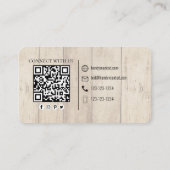 Carte De Visite Me connecter | QR Code Outils en bois simples (Dos)