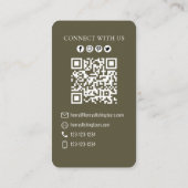 Carte De Visite Me connecter | QR Code pêche simple pêcheur (Dos)