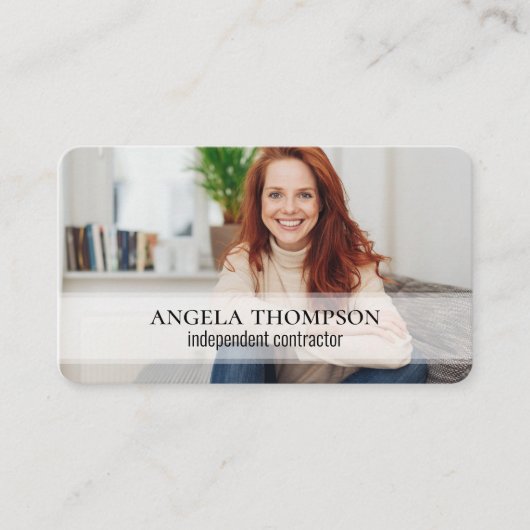 Carte De Visite Me connecter | QR Code Simple Blue Modern Photo (Devant)