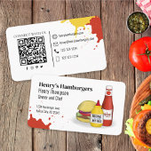 Carte De Visite Me connecter | QR Code Simple Hamburger Moderne